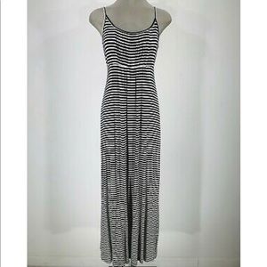 Calvin Klein Black/White Striped Maxi Dress, Size 12
